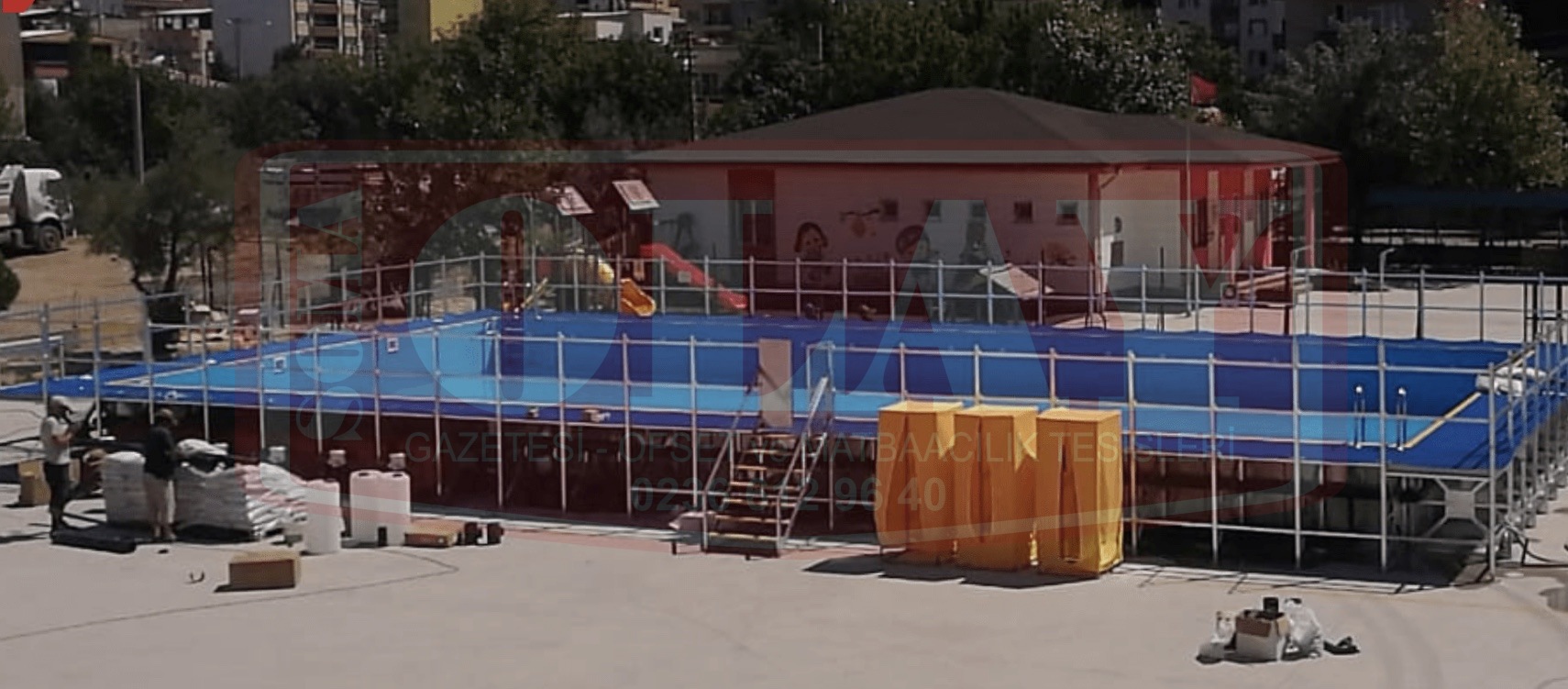 OKUL BAHÇESİNE DEV HAVUZ