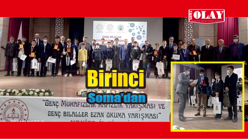 Soma İmam Hatip Ortaokulundan Birincilik