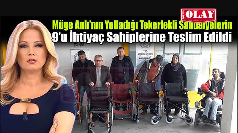 Müge Anlı Tekerlekli Sandalye Bağışı