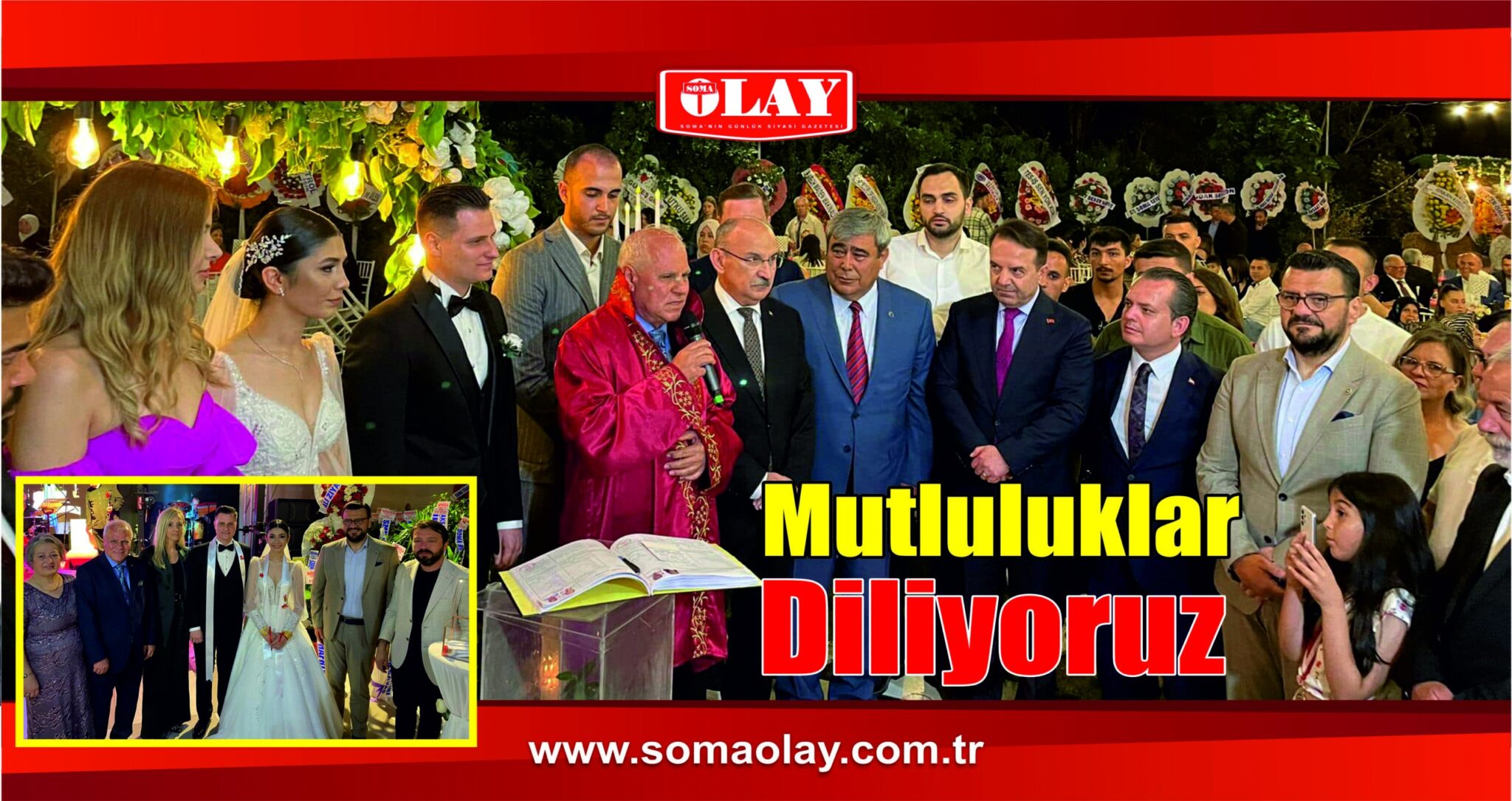 Soma Belediye Başkanı Ali Tulup oğlunu evlendirdi