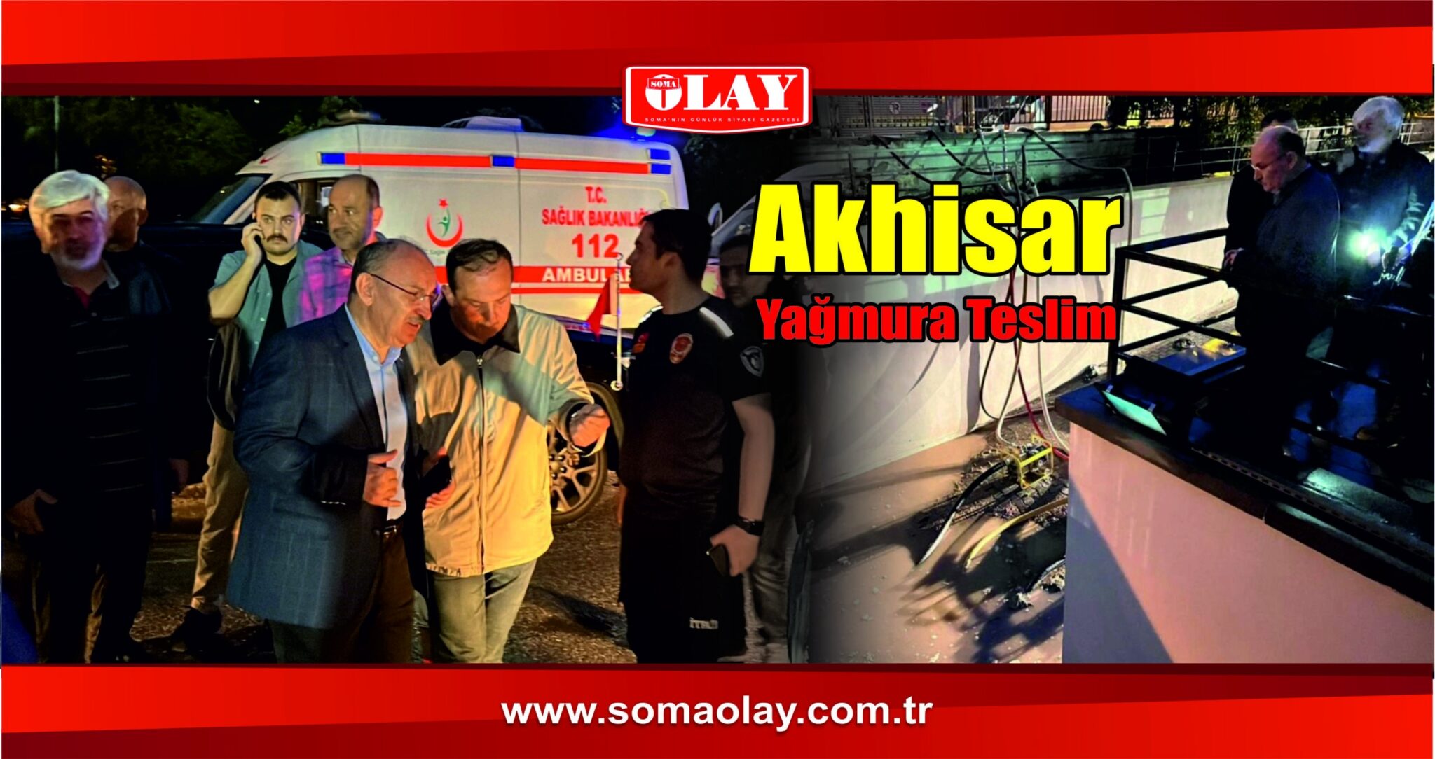 Akhisar’da hastaneyi sel suları bastı, hastalar tahliye edildi
