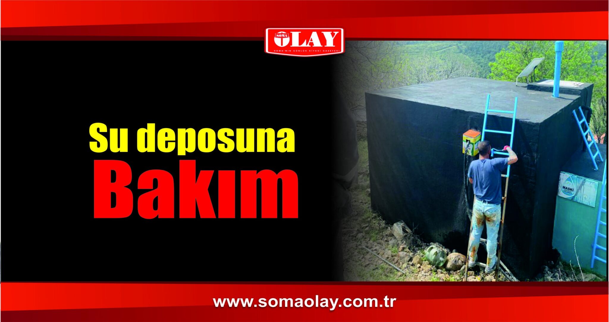 Soma Boncuklu’da İçme Suyu Deposunun Bakım Onarımı Yapıldı