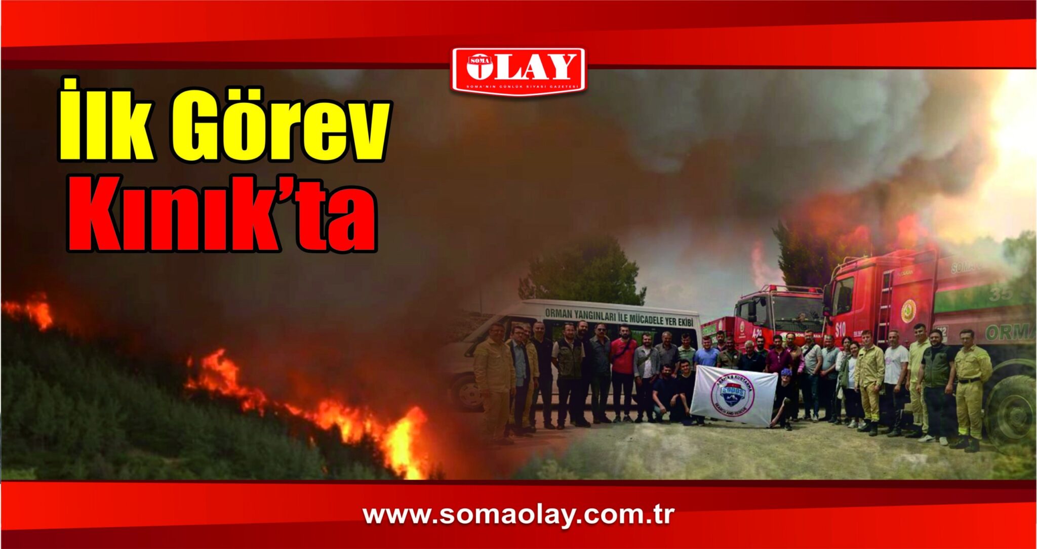 Kınık’ta orman yangını