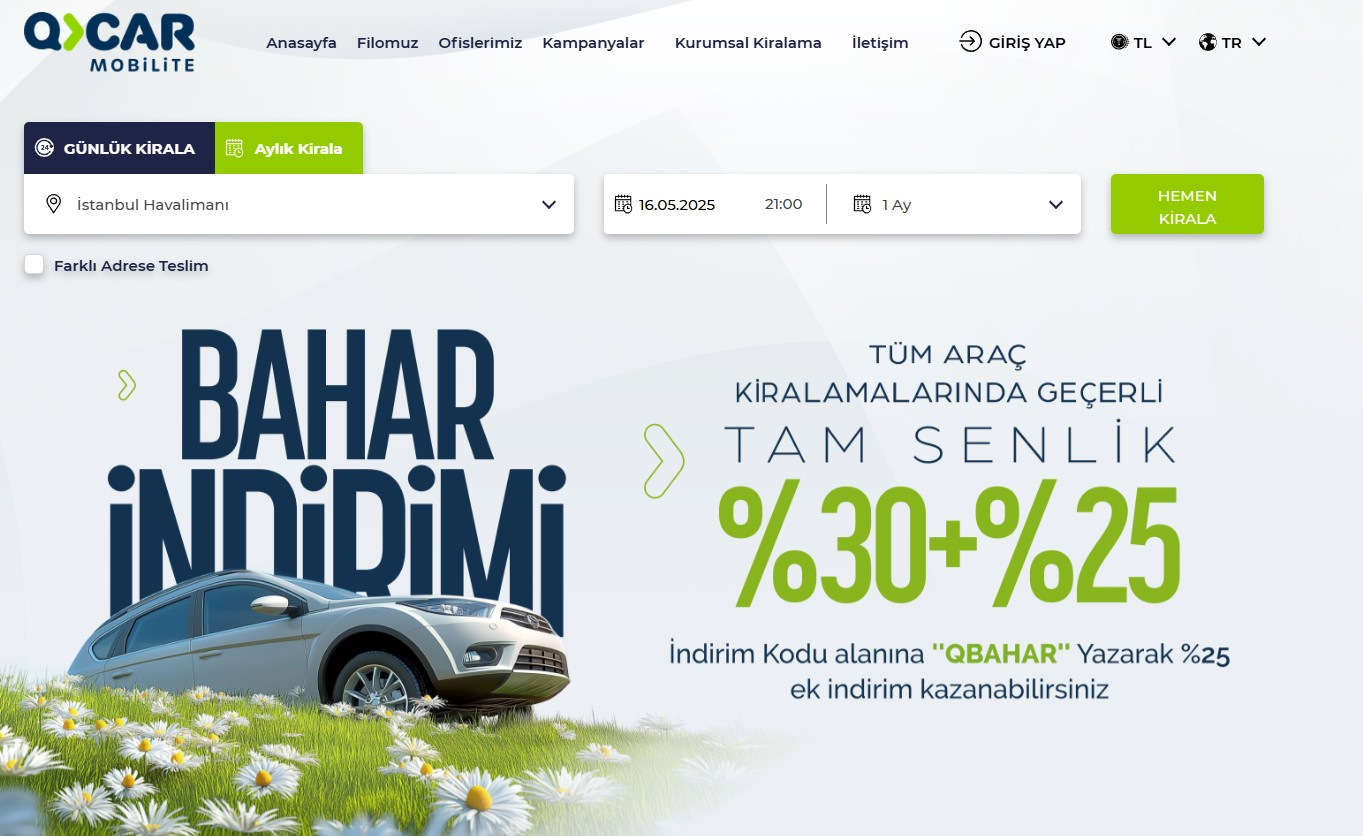 Araba Kiralama- Qcar.com.tr